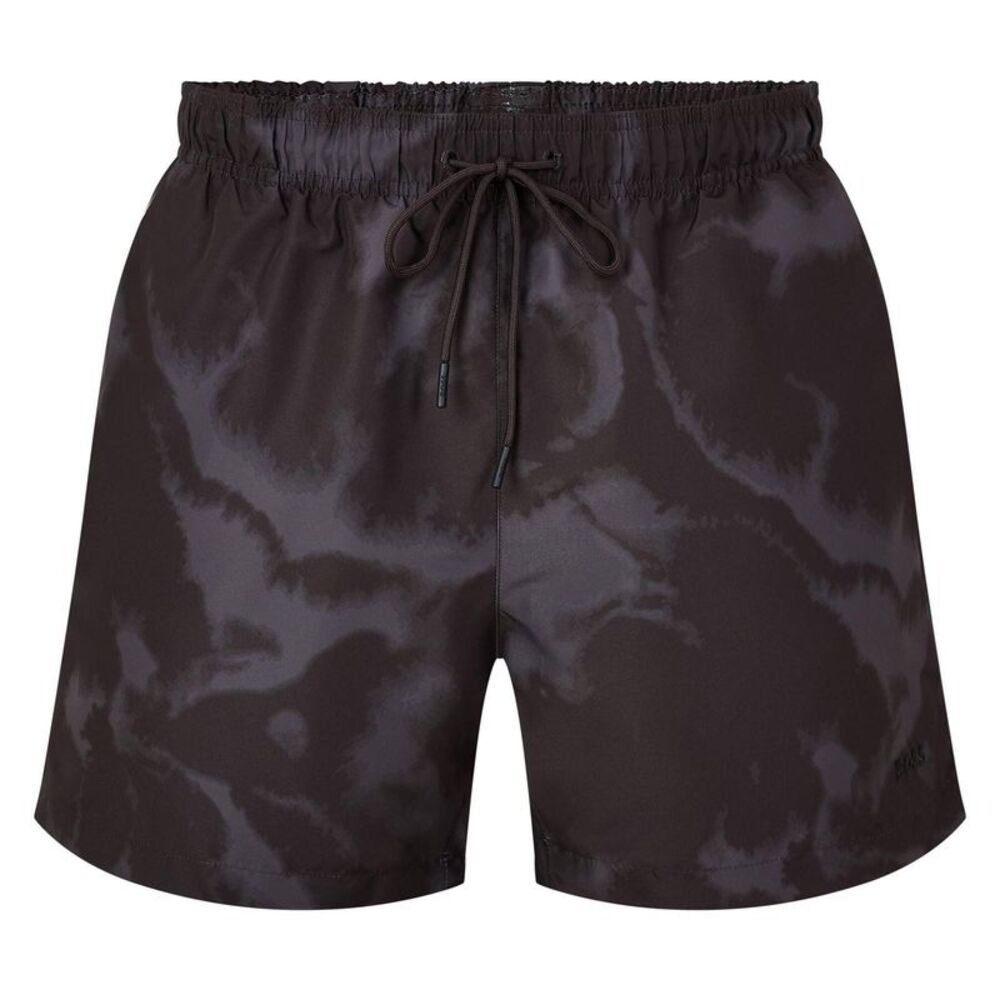 Hugo Mens Lionfish Tie Dye Swim Shorts / Dark Brown